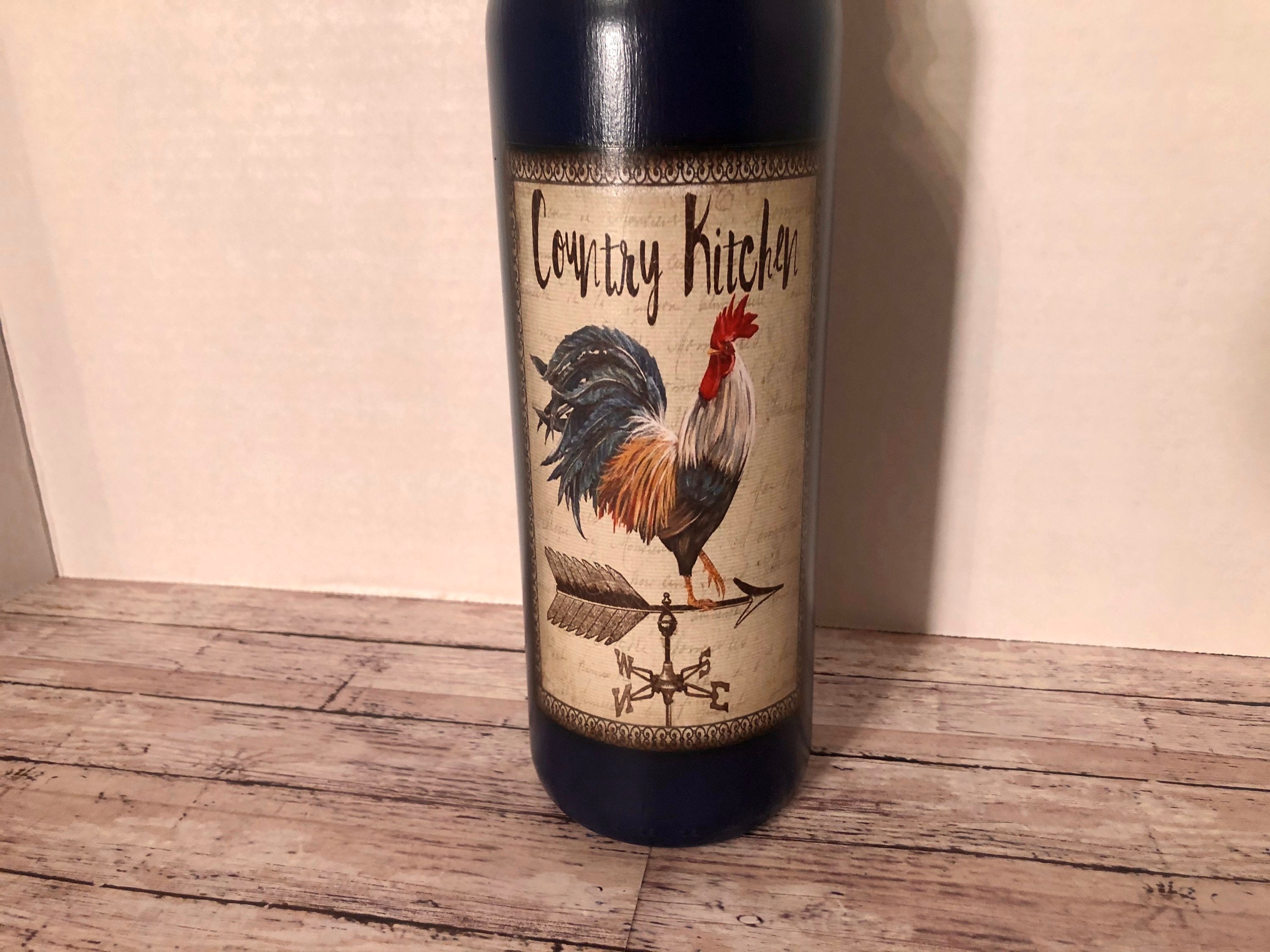 Rooster Liquid soap Dispenser Country kitchen decor. Hand Etsy