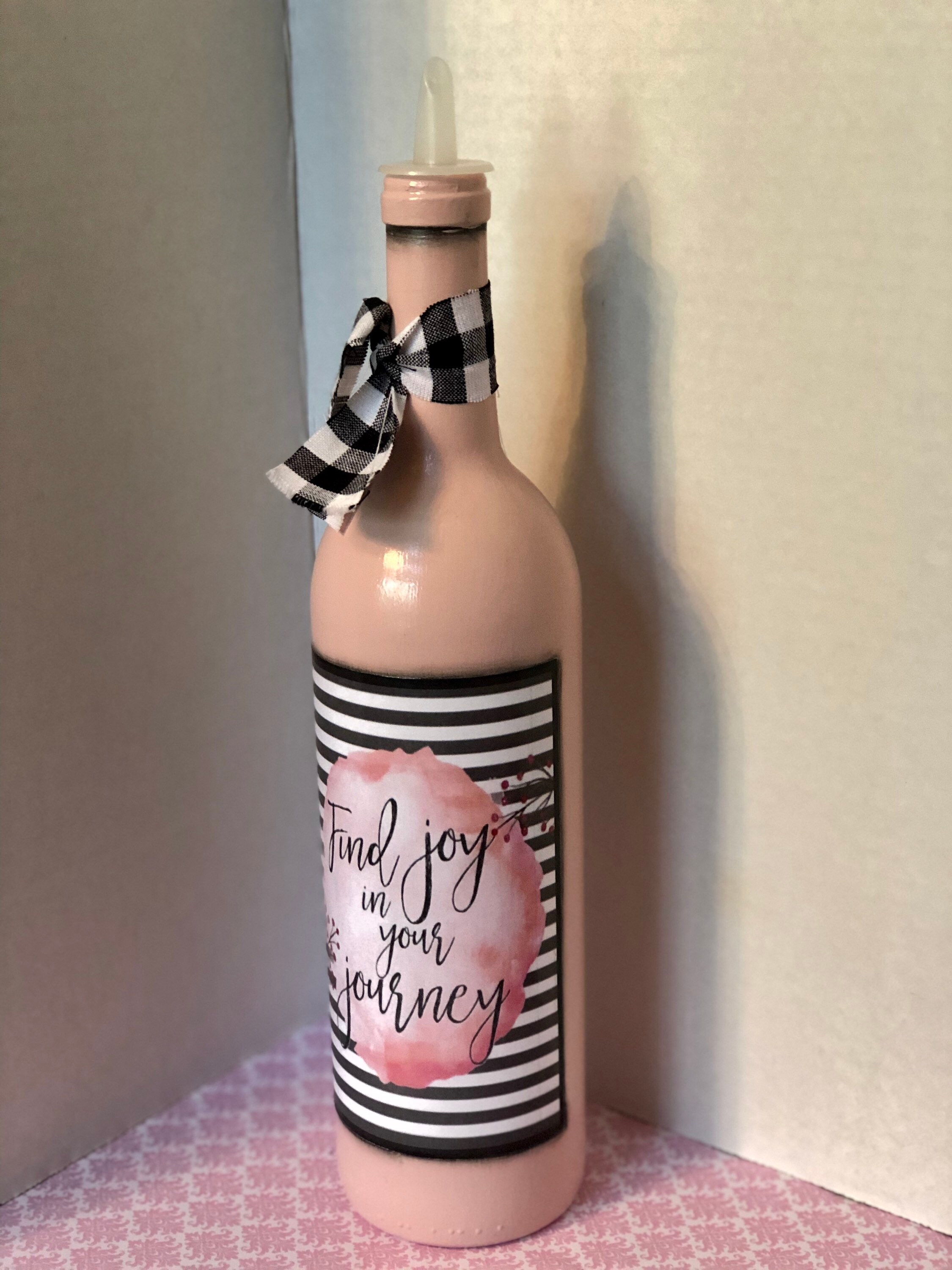 Pretty pink Kitchen Decor dish Soap/Olive Oil Dispenser. Etsy