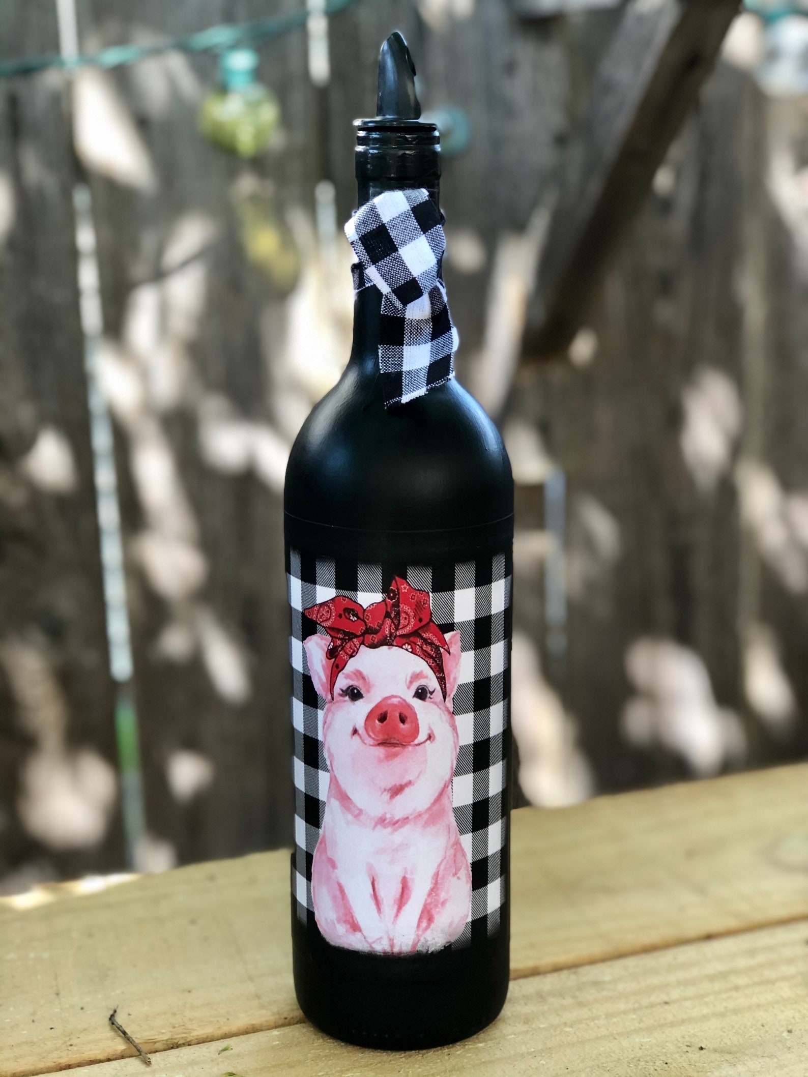 Pig Olive Oil or Dish Soap Dispensers. Hand Painted Bottle. Etsy