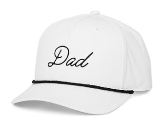 Sombrero blanco de cuerda para papá / Regalo para el Día del Padre / Gorra para papá en espera / Gorra para papá primerizo / Gorra minimalista para papá