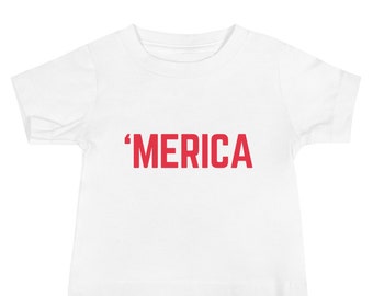 Camiseta de bebé Merica para traje de bebé del 4 de julio