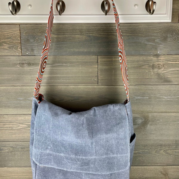 Canvas Messenger Bag Etsy
