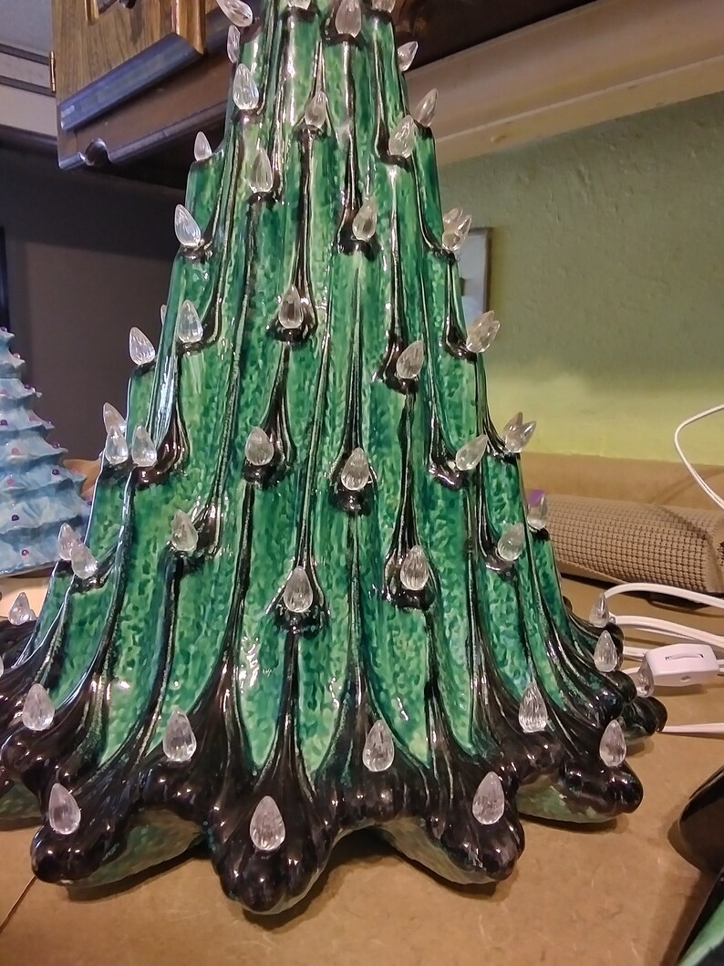 21 Handmade Vintage Style Ceramic Christmas Lava Tree Etsy