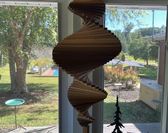 Mesmerizing Cedar Wooden Wind Spinner