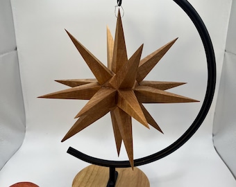 Extraordinary Moravian Star from Maplewood with stand.
