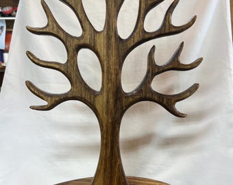 Distinctive Wooden Tree of Life Jewelry Stand