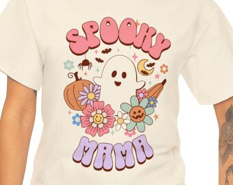 Cute and Spooky Mama, Spooky Mama Ghost, Mama Ghoul, Floral and Spooky, Groovy Ghoul, Groovy Mama, October Mama Shirts, Halloween Mama