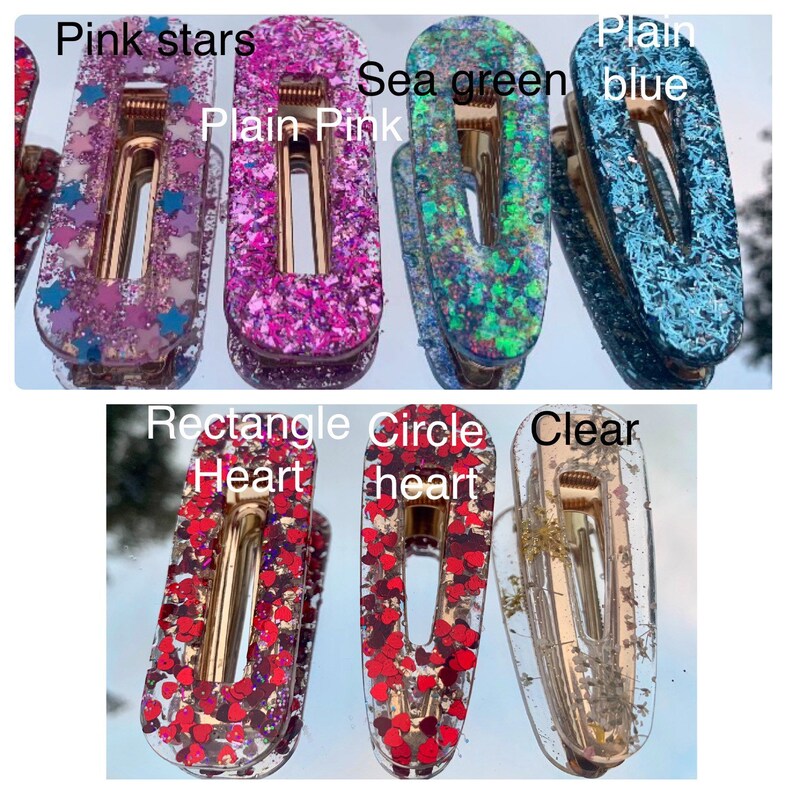 Resin Hair Clips