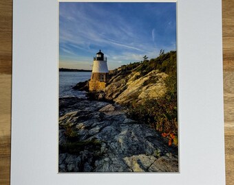 Photo Print of Castle Hill Lighthouse at Sunset