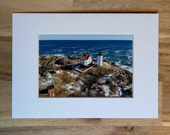 Aerial Photo of Nubble Lighthouse in Southern Maine