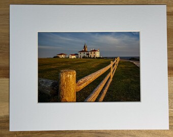 Photo Print of Beavertail Lighthouse at Golden Hour