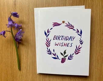Birthday Greeting Card, Happy Birthday Card, Birthday Wishes