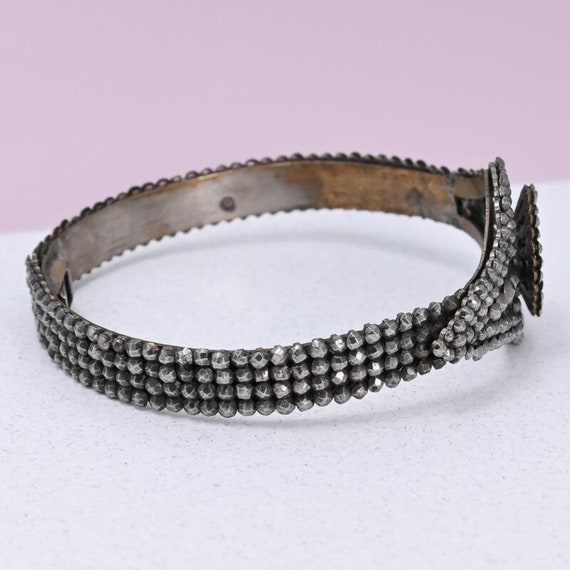 Antique Victorian Cut Steel Bangle Bracelet - image 7