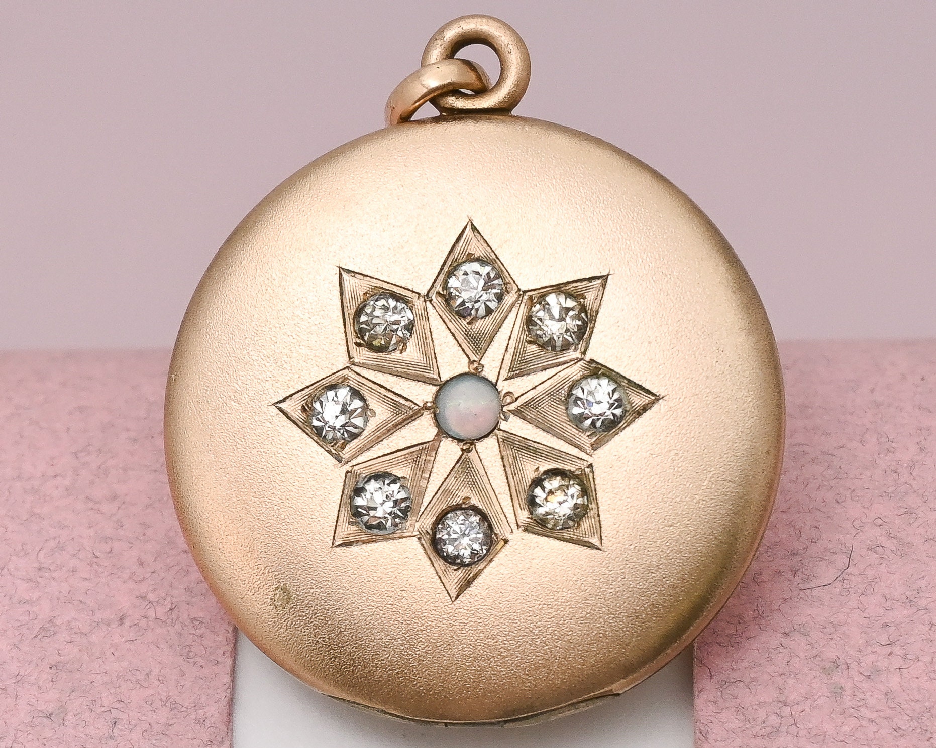 Antique Opal Locket Etsy