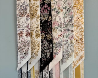 100% mulberry silk scarf, double layer narrow silk scarf, 16 MM silk twill scarf,  100 cm x 6 cm