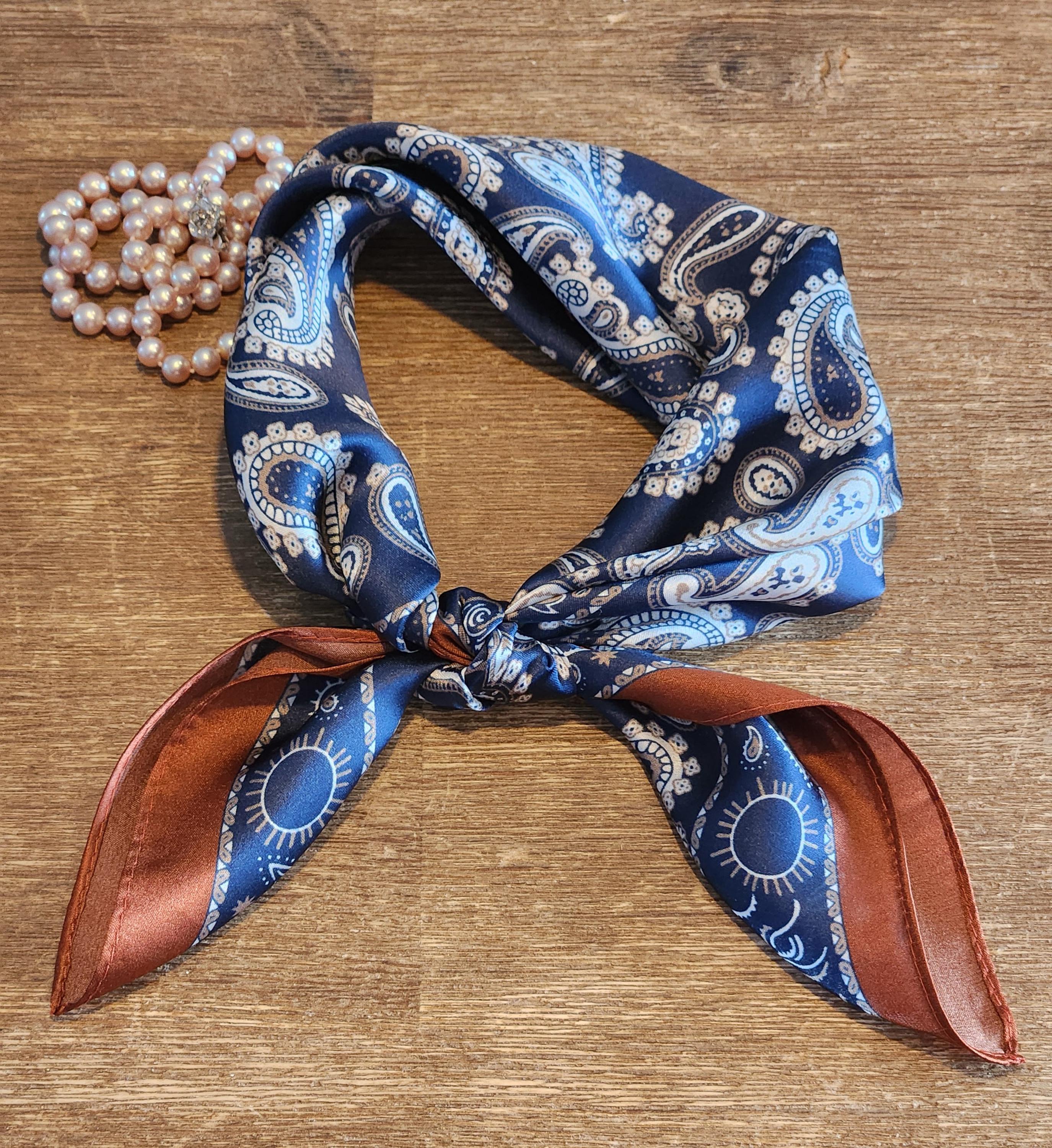 100% Mulberry Silk Scarf, Small 12 Momme Pure Silk Scarf, 21” / 53