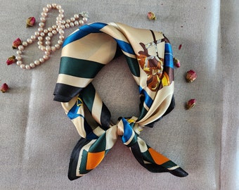 100% small silk scarf / bandana, 16 momme pure silk scarf / bandana,  21” / 53 cm, cozy, soft and breathable silk scarf / bandana