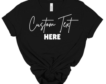 Gepersonaliseerde T-shirt met tekst of logo, aangepast ontwerp