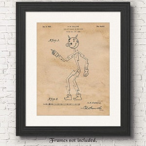 Vintage Reddy Kilowatt Stromversorger Patentdruck, 1 ungerahmtes Foto, Wand-Kunst-Dekorgeschenk für Haus Büro Garage Schultechniker Studenten