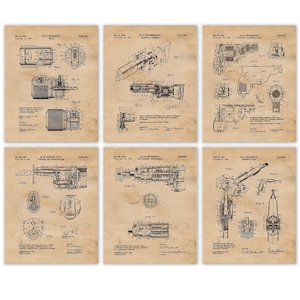 Vintage Handyman Tools Patent Prints, 6 Unframed Photos, Wall Art Decor Gifts for Home Office Man Cave Garage Builder Carpenter Milwaukee