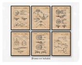 Vintage Star Trek Patent Poster Prints, 6 Unframed Photos, Wall Art Decor Gifts for Home Office Man Cave Garage Student Trekkie Sci Fi Fan
