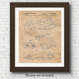 Vintage Ferrari F1 Indy Racing Concept Patent Prints, 1 Unframed Photos, Wall Art Decor Gifts for Home Office Garage Man Cave, Student, Fan