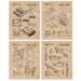 Vintage Video Games Patent Prints, 4 Unframed Photos, Wall Art Decor Gifts for Home Office Man Cave Student Teacher Comic-Con Online Gamers