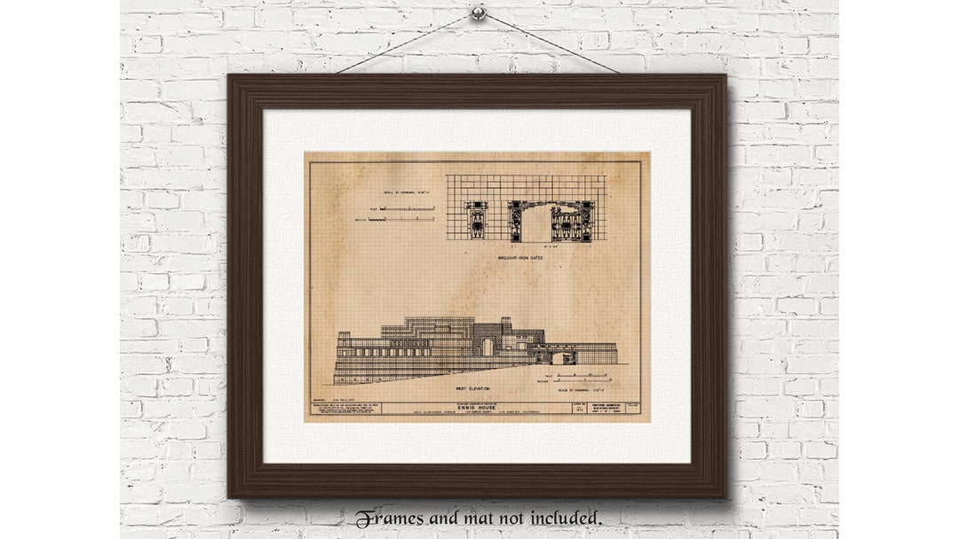 Classic Ennis House Prints, Unframed Photo, Wall Art Decor Gift