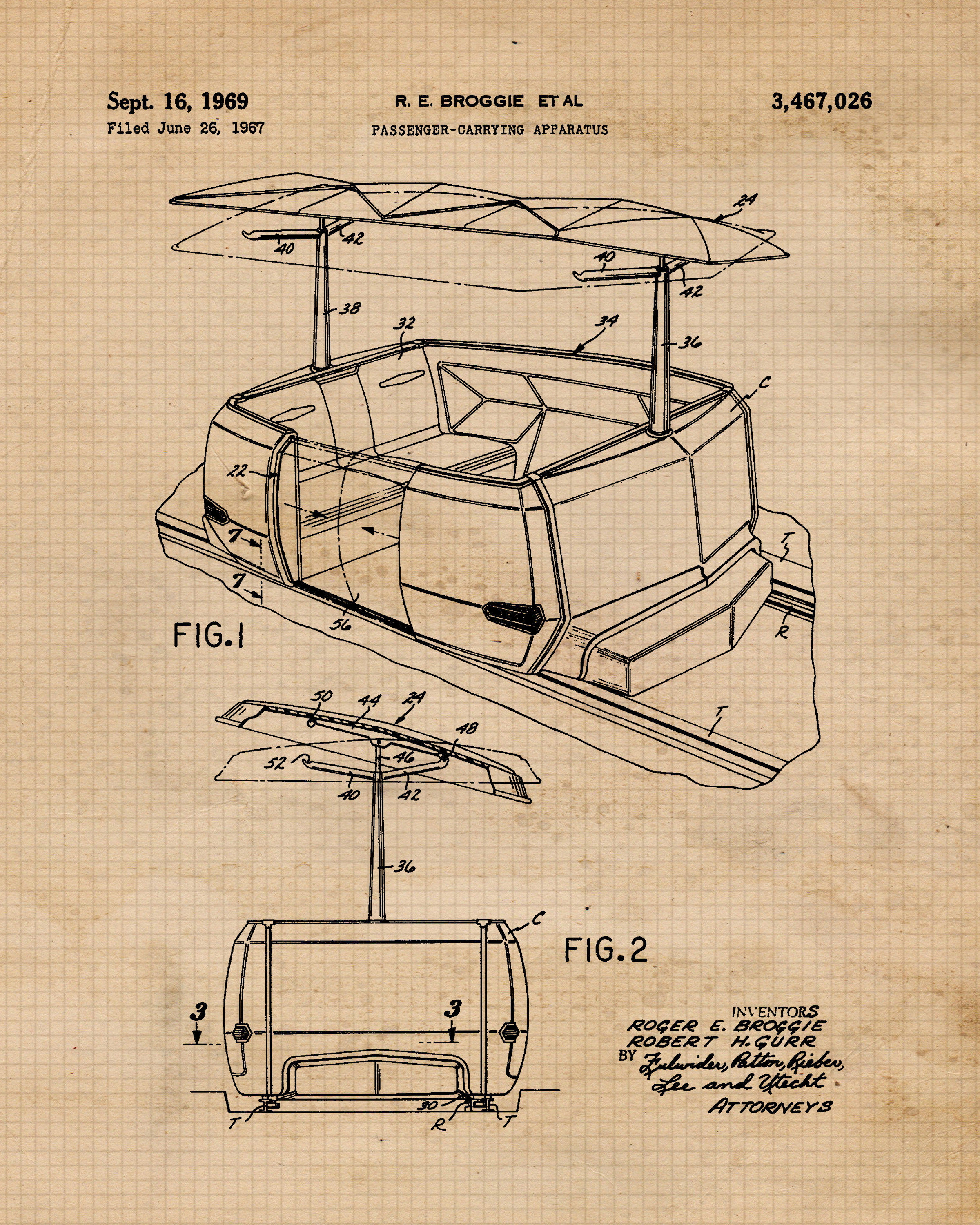 Classic Disney Rides #5 Patent Prints, 6 Unframed Photos, Wall Art ...