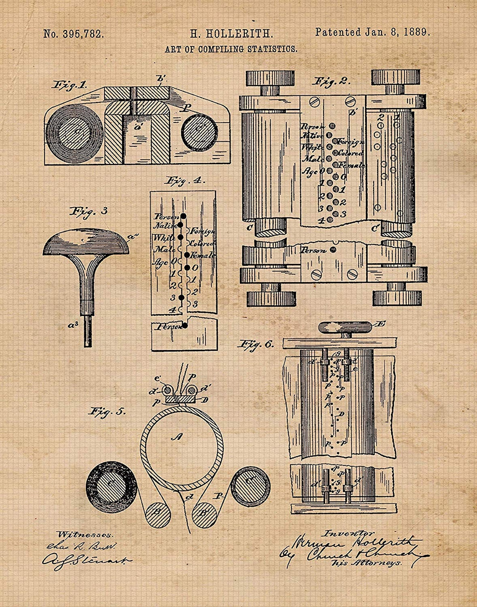 First Computer Patent Poster Prints 1 Unframed Photo Wall Etsy