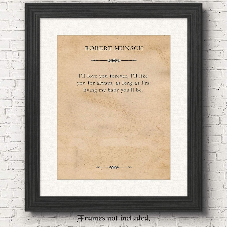 Robert Munsch I'll Love You Forever Quote Prints 1 | Etsy