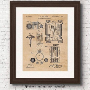 Vintage First Computer Patent Prints, 1 Unframed Photos, Wall Art Decor Gifts for Home Office Man Cave Student Teacher Programer Engineer