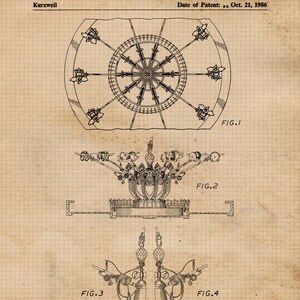 May include: A black and white line drawing of a patent for a carousel ride. The drawing shows a top view of the carousel with horses and a side view of the carousel's base. The patent number is Des. 286,313 and the date of the patent is Oct. 21, 1986.