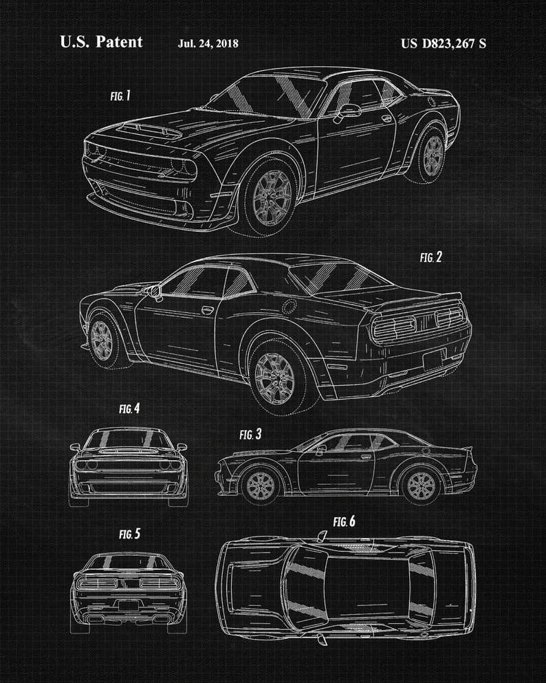 Vintage Dodge Demon SRT patente cartel impresiones 1 fotos | Etsy