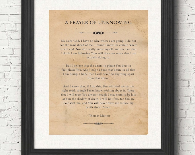 Thomas Merton Prayer Printable Instant Digital Download Etsy