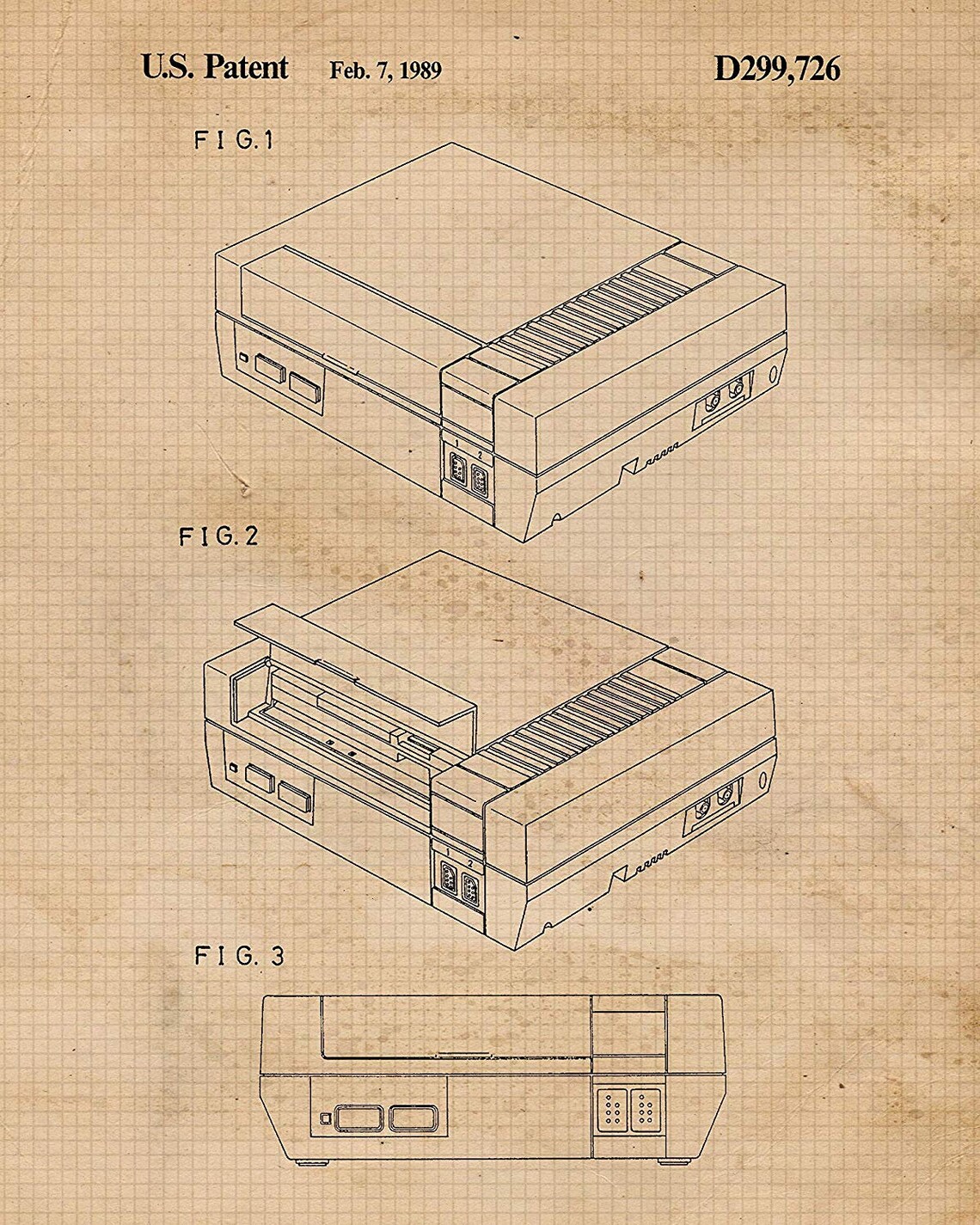 Vintage Nintendo Patent Poster Prints 6 Unframed Photos Wall | Etsy