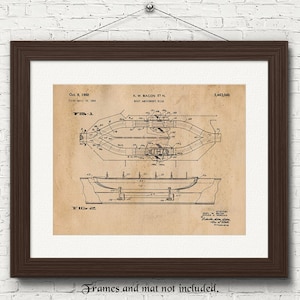 May include: A vintage patent drawing for a boat davit assembly. The drawing shows a side view of the davit assembly, with the text "K.W. BACON ET AL. BOAT DAVIT ASSEMBLY" and "2,443,086" visible.