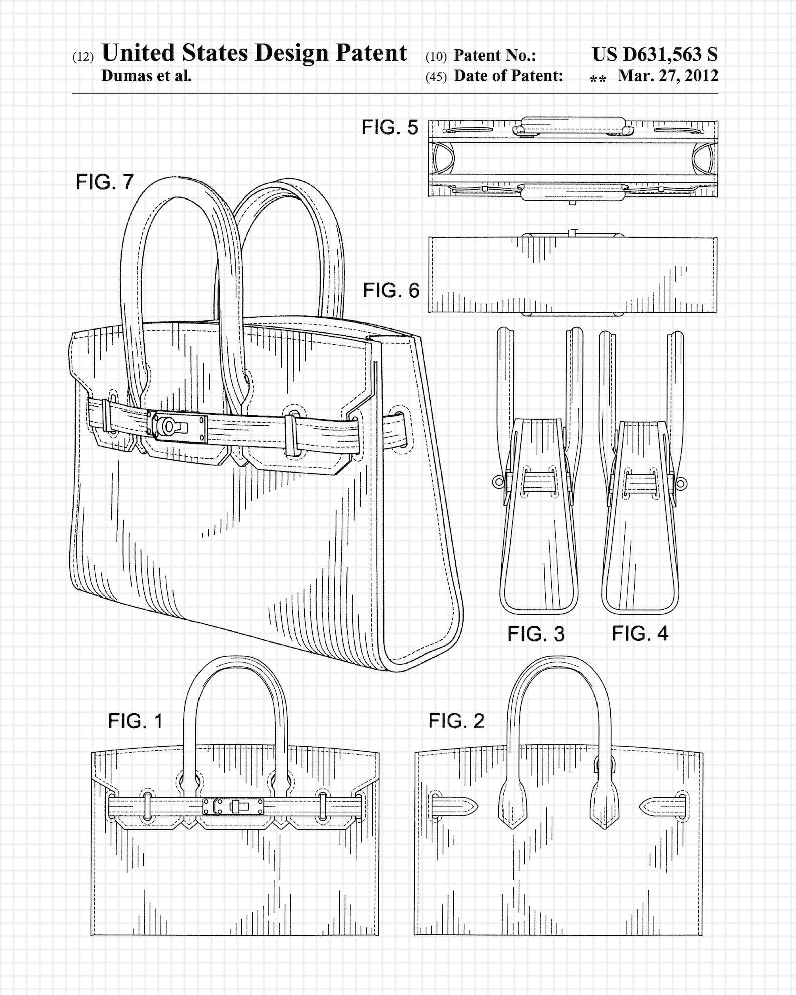 Vintage Birkin Bag 2012 Patent Prints 1 Unframed Photos Wall Etsy