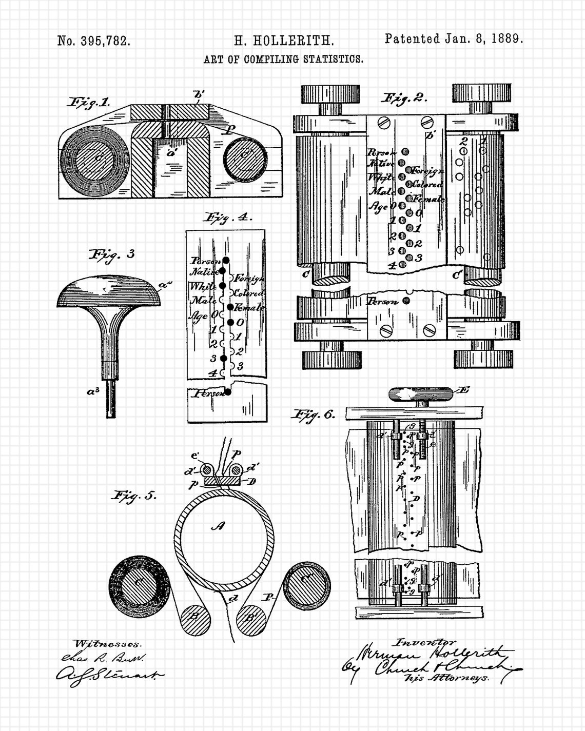 First Computer Patent Poster Prints 1 Unframed Photo Wall Etsy