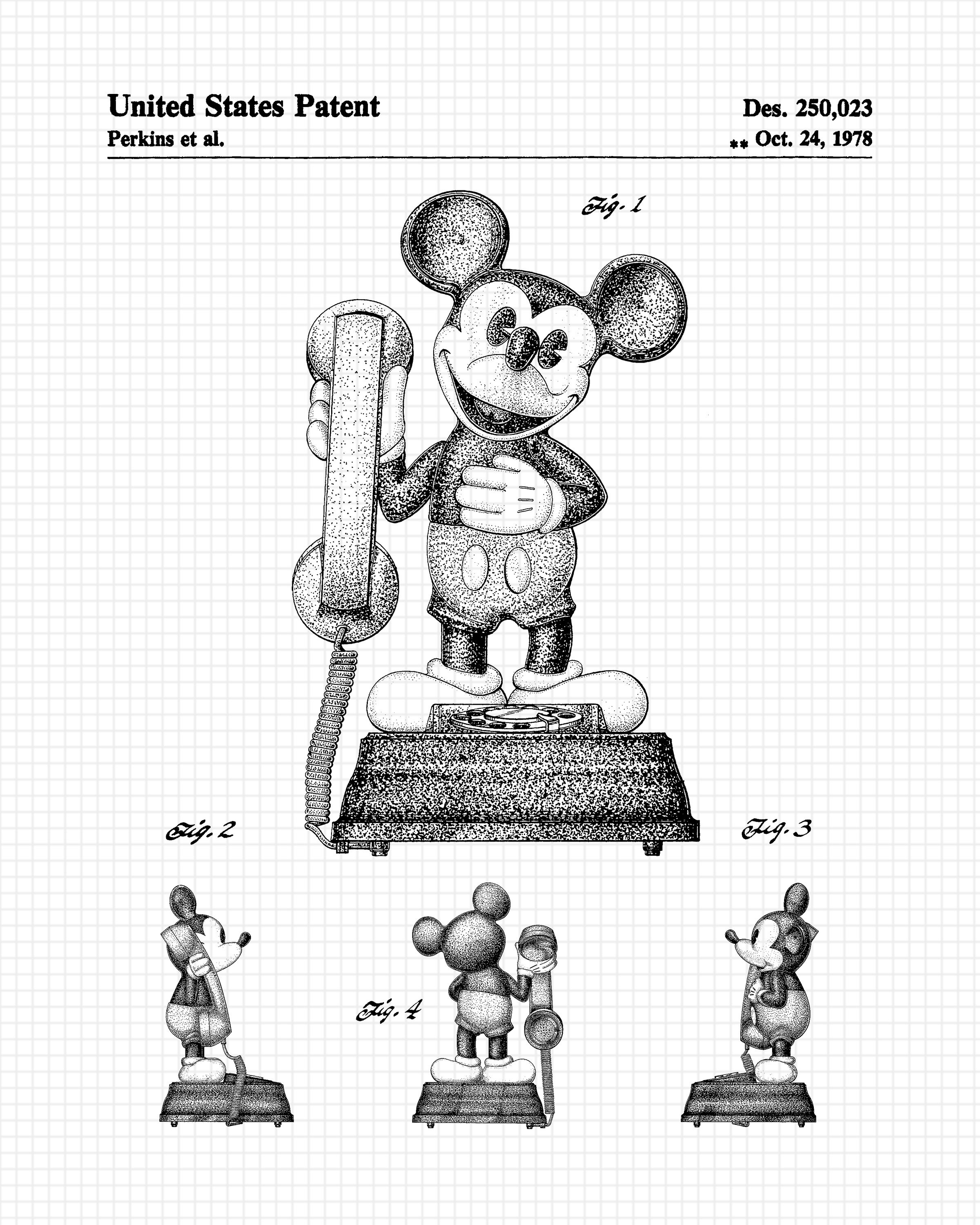 Vintage Mickey Fireworks Magic Patent Prints, 4 (8x10) Unframed Photos,  Wall Art Decor Gifts Under 20 for Home Office Man Cave School College  Student Teacher Ca…
