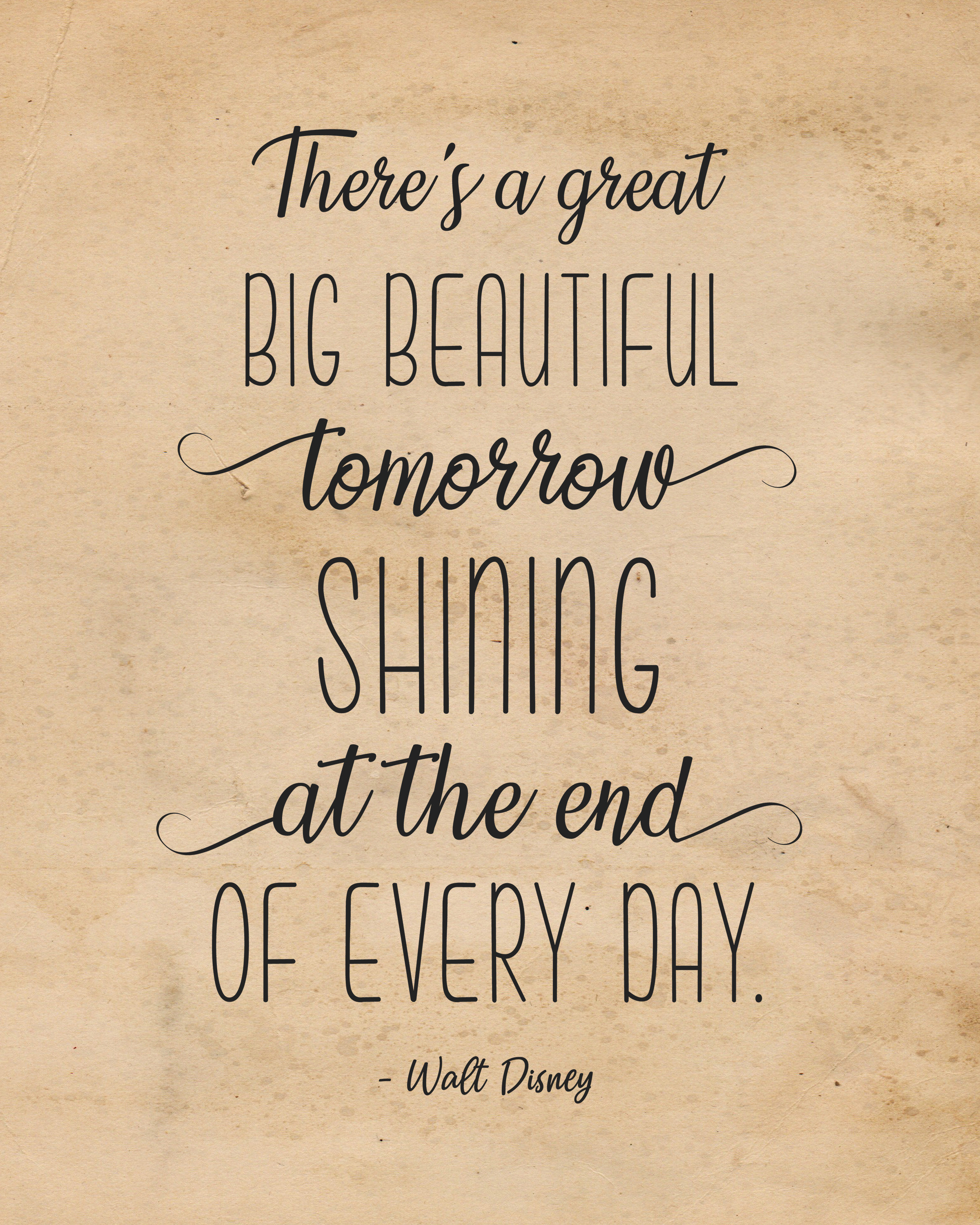 There's A Great Big Beautiful Tomorrow Shining at the End - Etsy UK