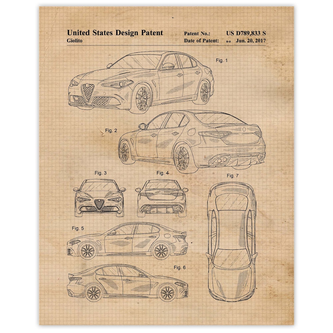 Alfa Romeo イラスト　額縁 Alfa Romeo イラスト 額縁