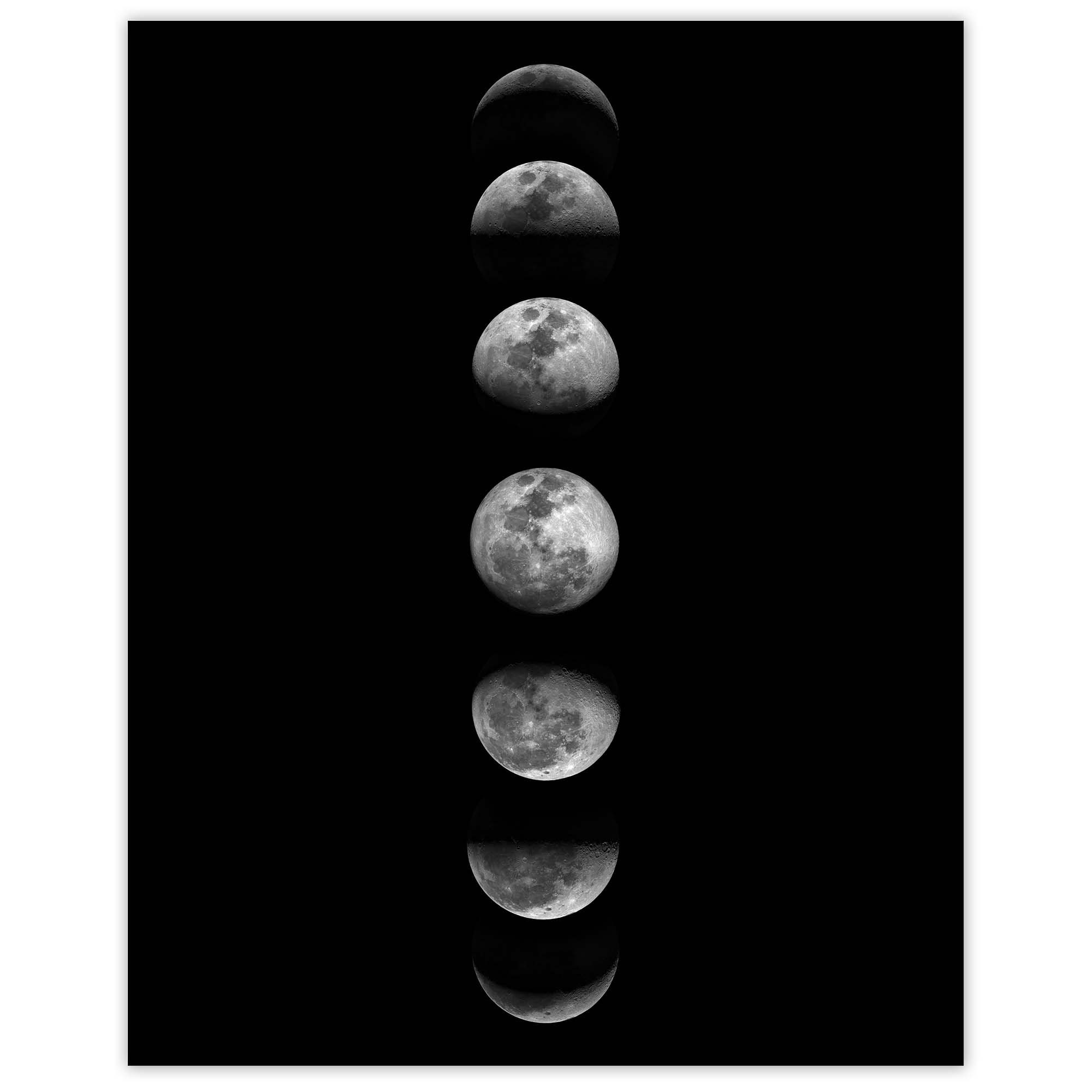 Mond Phasen Poster Drucke 1 ungerahmt Foto Wand Kunst Dekor | Etsy