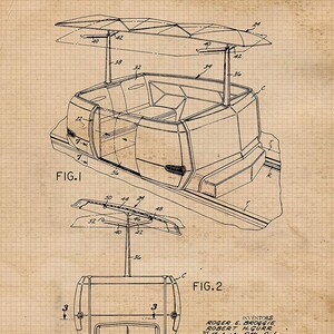Vintage Disney Theme Park Rides Patent Prints, 6 Unframed Photos, Wall Art Decor Gifts for Home Office Man Cave Student Teacher Coach Kids image 4