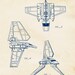 Star Vessels Vehicles Patent Poster Prints 6 Photos Unframed Beige Navy