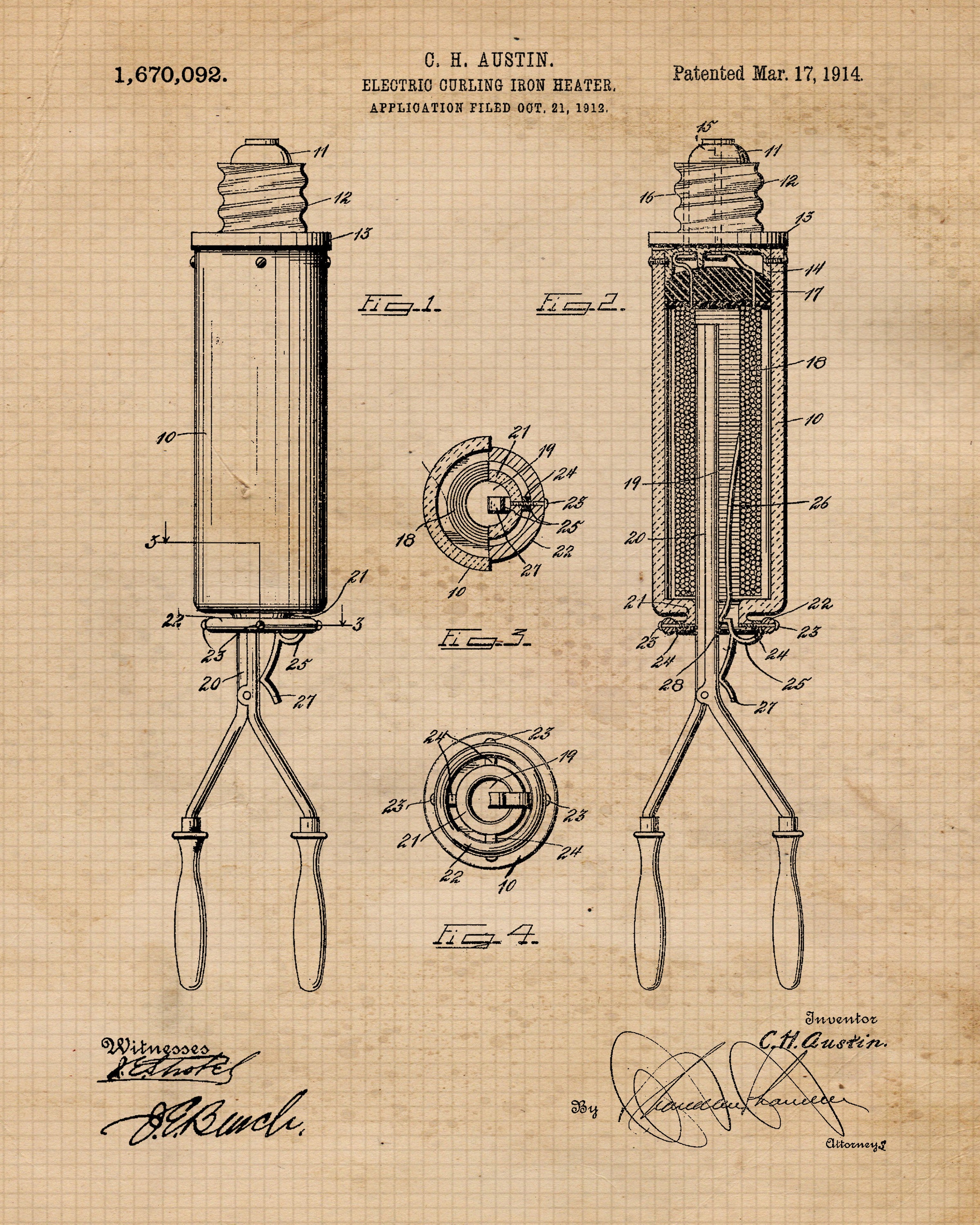 Vintage Hair Styling Tools Patent Poster Prints 6 Unframed Etsy