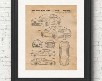 Alfa Romeo イラスト　額縁 Alfa Romeo イラスト 額縁