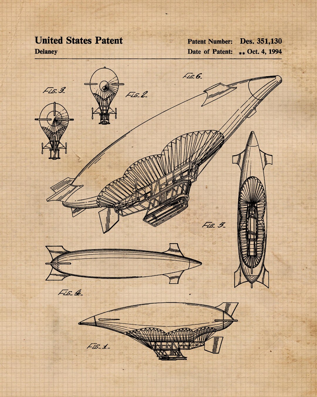 ジェットコースターテーマパークの乗り物特許プリント、フレームなし