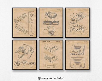 Vintage Video Games Patent Prints 4 Unframed Photos Wall Art | Etsy