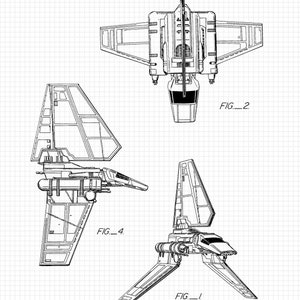 Star Vessels Vehicles Patent Poster Prints 6 Photos Unframed White